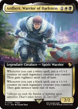 (164)■拡張アート■《闇の戦士、アルバート/Ardbert, Warrior of Darkness》[FIC] 金R