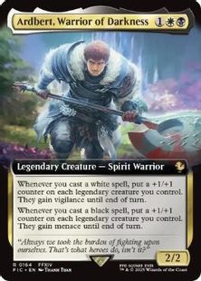 (164)■拡張アート■《闇の戦士、アルバート/Ardbert, Warrior of Darkness》[FIC] 金R