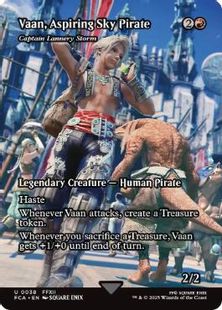 【Foil】(038)■ショーケース■《空賊を夢みるヴァン/Vaan, Aspiring Sky Pirate》/《風雲船長ラネリー/Captain Lannery Storm》[FCA] 赤U