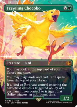 (406)■ボーダーレス■《旅するチョコボ/Traveling Chocobo》[FIN-BF] 緑R
