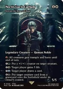 【Foil】(023)■ショーケース■《ノクティス・ルシス・チェラム/Noctis Lucis Caelum》/《帰還した王、ケンリス/Kenrith, the Returned King》[FCA] 白R