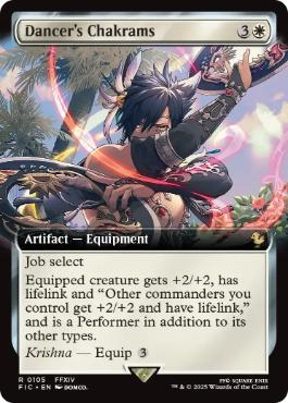 (105)■拡張アート■《「踊り子」の投擲武器/Dancer's Chakrams》[FIC] 白R
