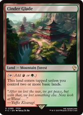 【サージ・Foil】(380)《燃えがらの林間地/Cinder Glade》[FIC] 土地R