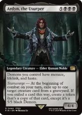 【Foil】(444)■拡張アート■《簒奪者、アーデン/Ardyn, the Usurper》[FIN-BF] 黒R