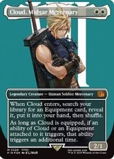 【サージ・Foil】(520)■ボーダーレス■《ミッドガルの傭兵、クラウド/Cloud, Midgar Mercenary》[FIN-BF] 白R