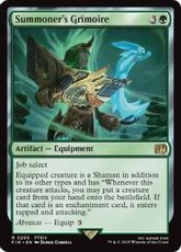 【Foil】(205)■プレリリース■《「召喚士」の魔道書/Summoner's Grimoire》[FIN] 緑R