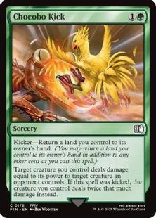 【Foil】(178)《チョコボキック/Chocobo Kick》[FIN] 緑C