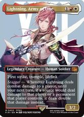 【Foil】(400)■ボーダーレス■《シーンドライブ、ライトニング/Lightning, Army of One》[FIN-BF] 金R
