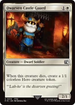 (018)《ドワーフの城守/Dwarven Castle Guard》[FIN] 白C