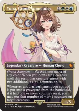 (208)■ボーダーレス■《大召喚士、ユウナ/Yuna, Grand Summoner》[FIC] 金R