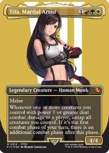 【サージ・Foil】(214)■ボーダーレス■《格闘家、ティファ/Tifa, Martial Artist》[FIC] 金R