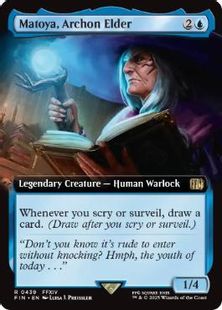 【Foil】(439)■拡張アート■《隠者、マトーヤ/Matoya, Archon Elder》[FIN-BF] 青R