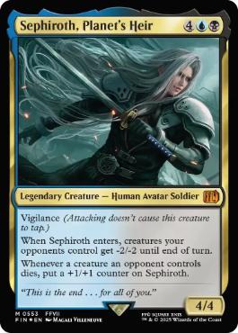 【Foil】(553)《星の継承者、セフィロス/Sephiroth, Planet's Heir》[FIN] 金R