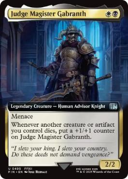 (495)■拡張アート■《ジャッジマスター、ガブラス/Judge Magister Gabranth》[FIN-BF] 金U