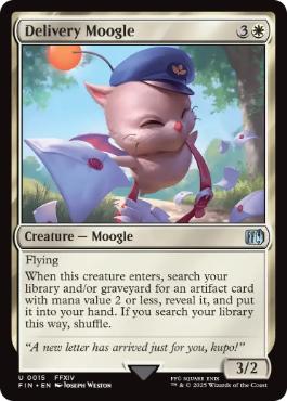 【Foil】(015)《レターモーグリ/Delivery Moogle》[FIN] 白U