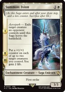 【サージ・Foil】(027)《召喚：イクシオン/Summon: Ixion》[FIC] 白R