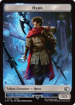 (015/007)《ウィザード+英雄トークン/Wizard+Hero Token》[FIN] 黒/無