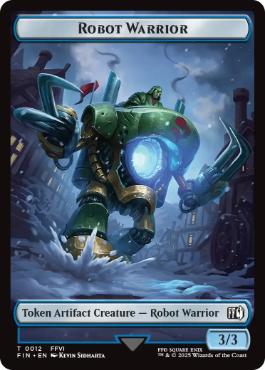 (024/012)《紋章（片翼の天使、セフィロス）+ロボット・戦士トークン/Emblem Sephiroth, One-Winged Angel+Robot Warrior Token》[FIN] 紋章/青