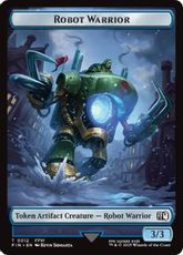 【Foil】(012/008)《ロボット・戦士+英雄トークン/Robot Warrior+Hero Token》[FIN] 青/無