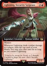 【Foil】(462)■拡張アート■《刃向かう者、ライトニング/Lightning, Security Sergeant》[FIN-BF] 赤R