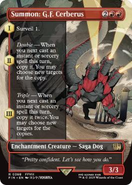 【Foil】(368)■ボーダーレス■《召喚：G.F.ケルべロス/Summon: G.F. Cerberus》[FIN-BF] 赤R