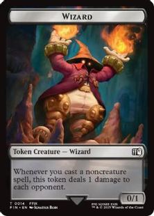 【Foil】(014/016)《ウィザード+鳥トークン/Wizard+Bird Token》[FIN] 黒/緑