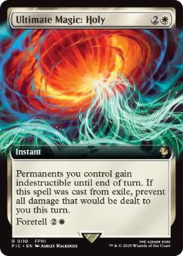 (110)■拡張アート■《究極魔法「ホーリー」/Ultimate Magic: Holy》[FIC] 白R