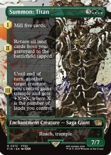 【Foil】(373)■ボーダーレス■《召喚：タイタン/Summon: Titan》[FIN-BF] 緑R