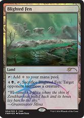 【Foil】《荒廃した湿原/Blighted Fen》(FNM)[流星マーク] 土地U