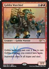 【Foil】《ゴブリンの戦長/Goblin Warchief》(2016年度版FNM)[流星マーク] 赤U