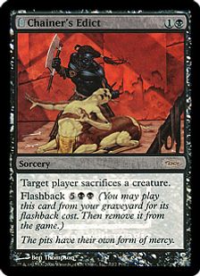 【Foil】《チェイナーの布告/Chainer's Edict》(FNM)[DCIマーク] 黒