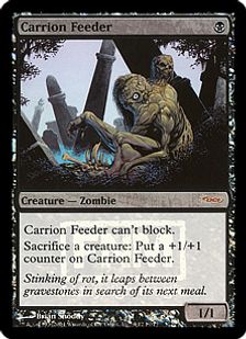 【Foil】《屍肉喰らい/Carrion Feeder》(FNM)[DCIマーク] 黒