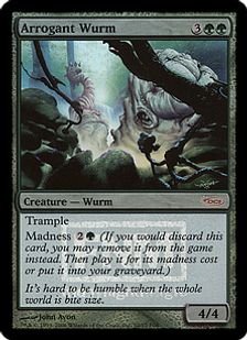 【Foil】《尊大なワーム/Arrogant Wurm》(FNM)[DCIマーク] 緑
