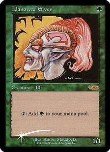【Foil】■旧枠■《ラノワールのエルフ/Llanowar Elves》(FNM)[DCIマーク] 緑