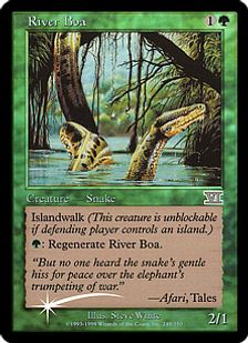 【Foil】《リバー・ボア/River Boa》(FNM)[6ED-P] 緑U