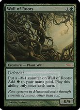 【Foil】《根の壁/Wall of Roots》(FNM)[DCIマーク] 緑C
