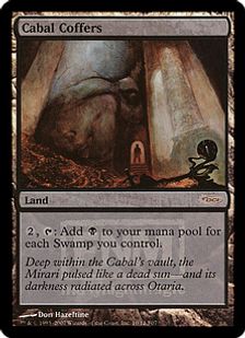 【Foil】《陰謀団の貴重品室/Cabal Coffers》(FNM)[DCIマーク] 土地