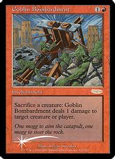 【Foil】《ゴブリンの砲撃/Goblin Bombardment》(FNM)[DCIマーク] 赤U