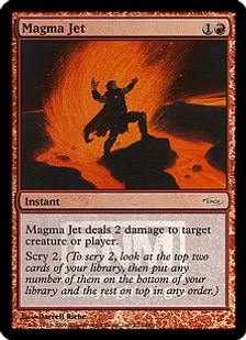 【Foil】《マグマの噴流/Magma Jet》(FNM)[DCIマーク] 赤
