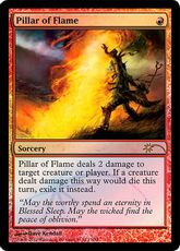 【Foil】《火柱/Pillar of Flame》(FNM)[流星マーク] 赤C