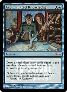 【Foil】《蓄積した知識/Accumulated Knowledge》(FNM)[DCIマーク] 青