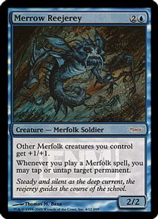 【Foil】《メロウの騎兵/Merrow Reejerey》(FNM)[DCIマーク] 青