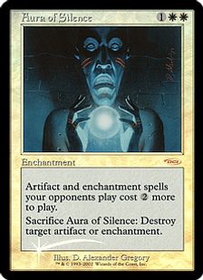 【Foil】《沈黙のオーラ/Aura of Silence》(FNM)[DCIマーク] 白
