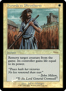 【Foil】《剣を鍬に/Swords to Plowshares》(FNM)[DCIマーク] 白U