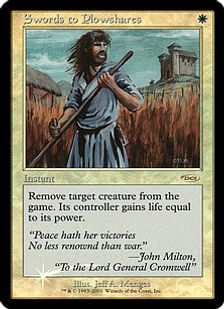 Foil】《剣を鍬に/Swords to Plowshares》(FNM)[DCIマーク] 白 | 日本 