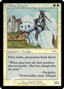 【Foil】《白騎士/White Knight》(FNM)[DCIマーク] 白