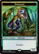 【Foil】《恐竜+宝物トークン/Dinosaur+Treasure Token》(FNM)[XLN-P] 緑/茶