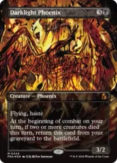 【Foil】(444)■ボーダーレス■《夜光のフェニックス/Darklight Phoenix》[FRA-BF] 黒R