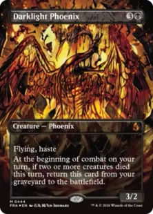 Foil】(444)□ボーダーレス□《夜光のフェニックス/Darklight Phoenix