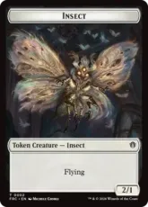 【Foil】(002/005)《昆虫+戦士トークン/Insect+Warrior Token》[FRC] 白/白